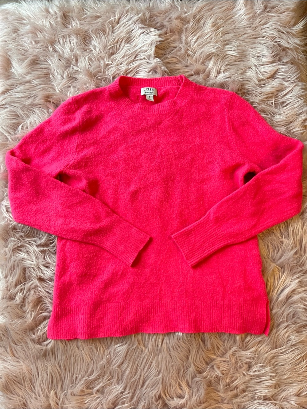 J. Crew Women's Crewneck Sweater in Hot Pink Small